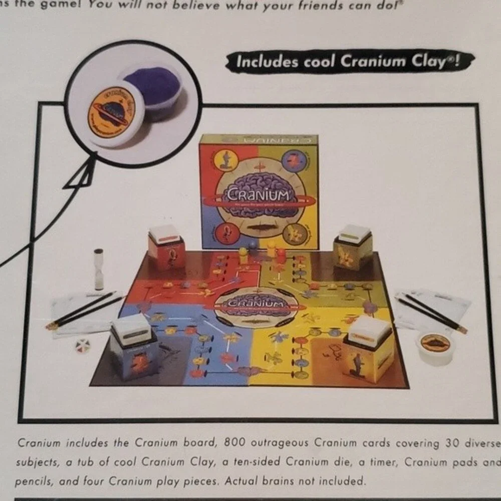 Cranium Board Game • VG/EUC • Missing Die & Dough • 2002 Edition